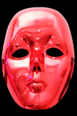 MASCHERA DOMINO ROSSO